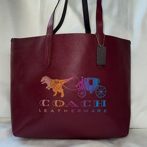 Coach Ombré Rainbow Rexy Dinosaur Highline Tote